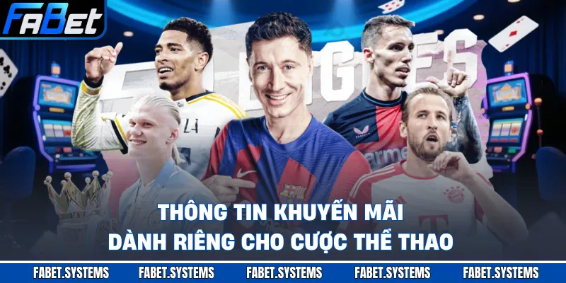 Thông tin khuyến mãi dành riêng cho cược thể thao